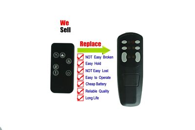 Remote Control for Northwest Wall-Mounted Electric Flat Panel Fireplace Heater