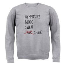 Gymnastics Blood Sweat Chalk - Kids Hoodie / Sweater - Tears Gymast Floor Gym