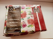 Spirit Linen Venetian 6-Piece King Sheet Set Deep Pocket to 16" New Sealed
