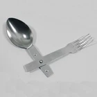 German Fork Spoon Eating Utensil - WW2 Repro Army Military Soldier Camping Metal