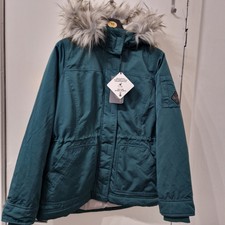 Hollister Women Jacket Emarald Green Large Thermore