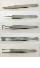 Kit of 5 Tweezers for Watch Maker Jewelry Repairs Pickup Grasping Tools