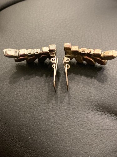 Vintage Mid Century Strass Ohrclips - Bild 7 von 7