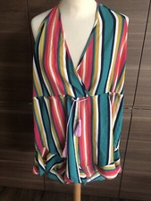 Pretty Little Thing Multicoloured Short Playsuite Size 10 In Good Condition