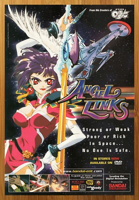 2001 Angel Links DVD Vintage Print Ad/Poster Outlaw Star Anime