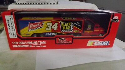 1995 Racing Champions Racing Team Transporter Semi Truck & Trailer ''Black Flag''