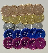 25+ Glossy Multicolor Button Die Cuts Great F...
