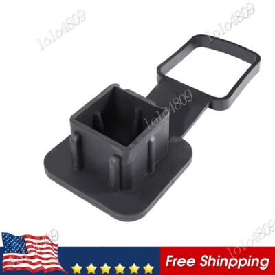 Black 2'' Rubber Hitch Receiver Cover Tow Trailer Tube Plug Cap 4-Way Flat Insert