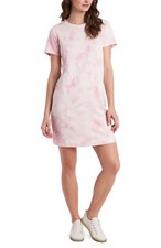 Vince Camuto Dusty Blossom Tie Dye Crew Neck Mini T-Shirt Dress Size S
