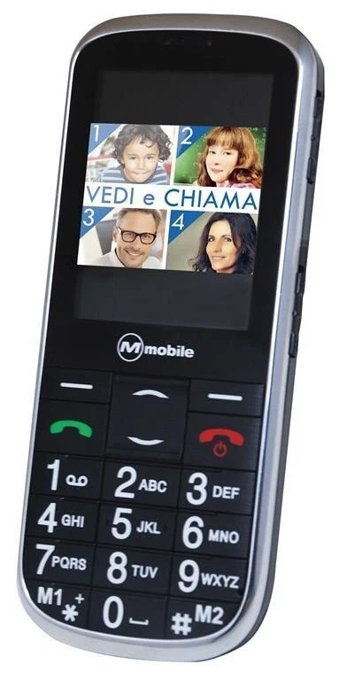 Cellulare Facile Premium -Tasti grandi SOS base di ricarica micr. SD 8GB inclusa - Immagine 2 di 4