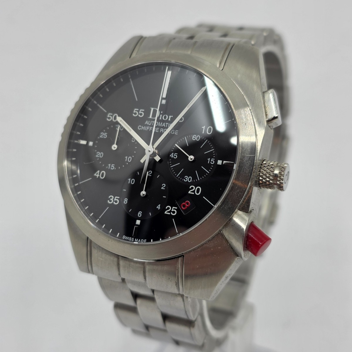 Dior Homme Chiffre Rouge Automatic Chronograph Black Dial Steel | eBay