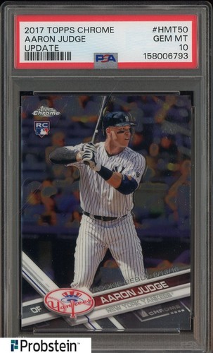 2017 Topps Chrome Update #HMT50 Aaron Judge Yankees RC Rookie PSA 10 GEM MINT