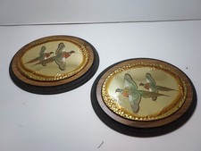 Vintage Pheasant Wall Hanging Plaques Wood And Metal Cabin/Mancave Decor