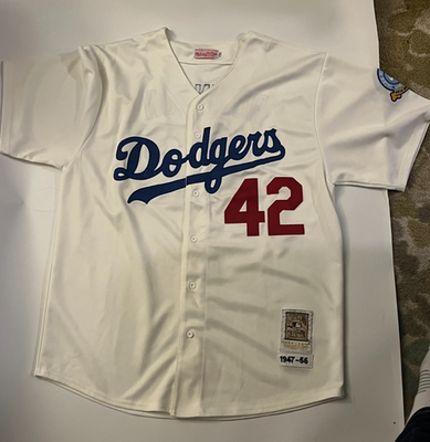 ポジャギNo.43 Mitchell & Ness 56 Jackie Robinson Cooperstown Authentic Dodgers