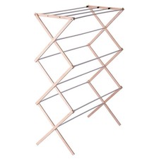 Collapsible Wooden Clothes Drying Rack Folding Laundry Air Dry Stand