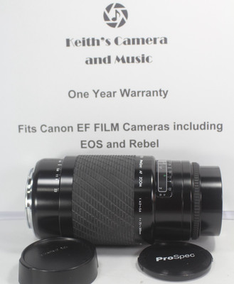 Prospec 75-300mm f4-5.6 Close Up + Telephoto Zoom Lens for Canon EF FILM Camera
