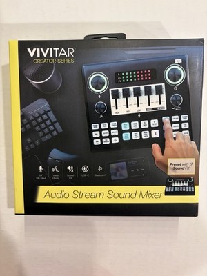 Vivitar Creator Series Audio Stream Sound Mixer USB-C Bluetooth Voice Effects 