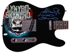 Lynyrd Skynyrd Artimus Pyle Signed Photo Graphics Guitar Exact Proof ACOA