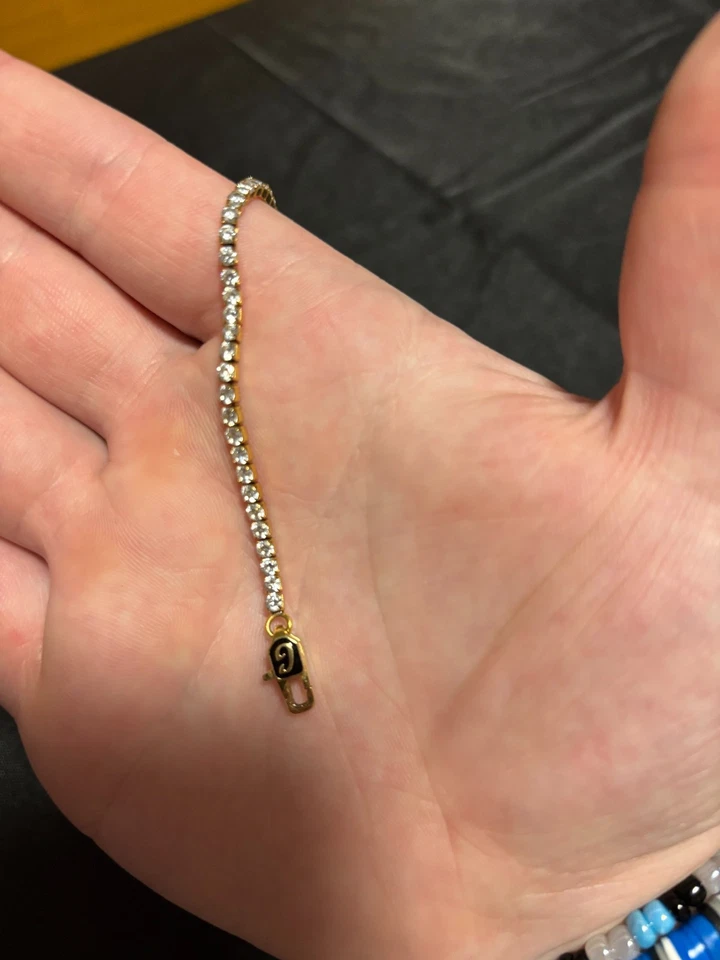 20" GLD Micro Tennis Necklace | Yellow Gold | Pendant Included - Image 4 of 4