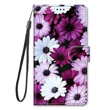 Daisy Flower Wallet Case For Samsung iPhone Xiaomi OPPO Redmi Moto Google Sony