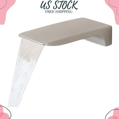 NEW Waterfall Tub Spout SUS304 Stainless Steel Brass Bathtub Faucet Nickel