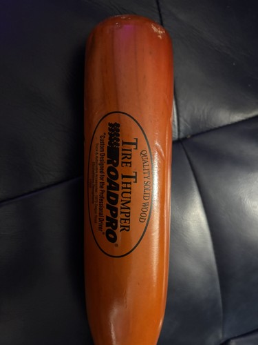 Hard Wood Tire Thumper for Truckers Mechanics Tire Checker with Leather Strap