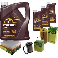 Inspektionspaket 8L Mannol Diesel TDI 5W-30 FüR Opel Vivaro Kasten 2.0 Cdti 2.5