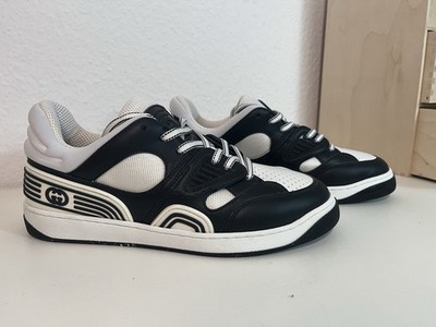 Gucci Basket Sneaker Schwarz Weiss Gr.41 Original Karton Neuwertig