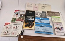 Canon AE-1 Owner's Manual Instructions part 1  2 plus misc Canon forms.