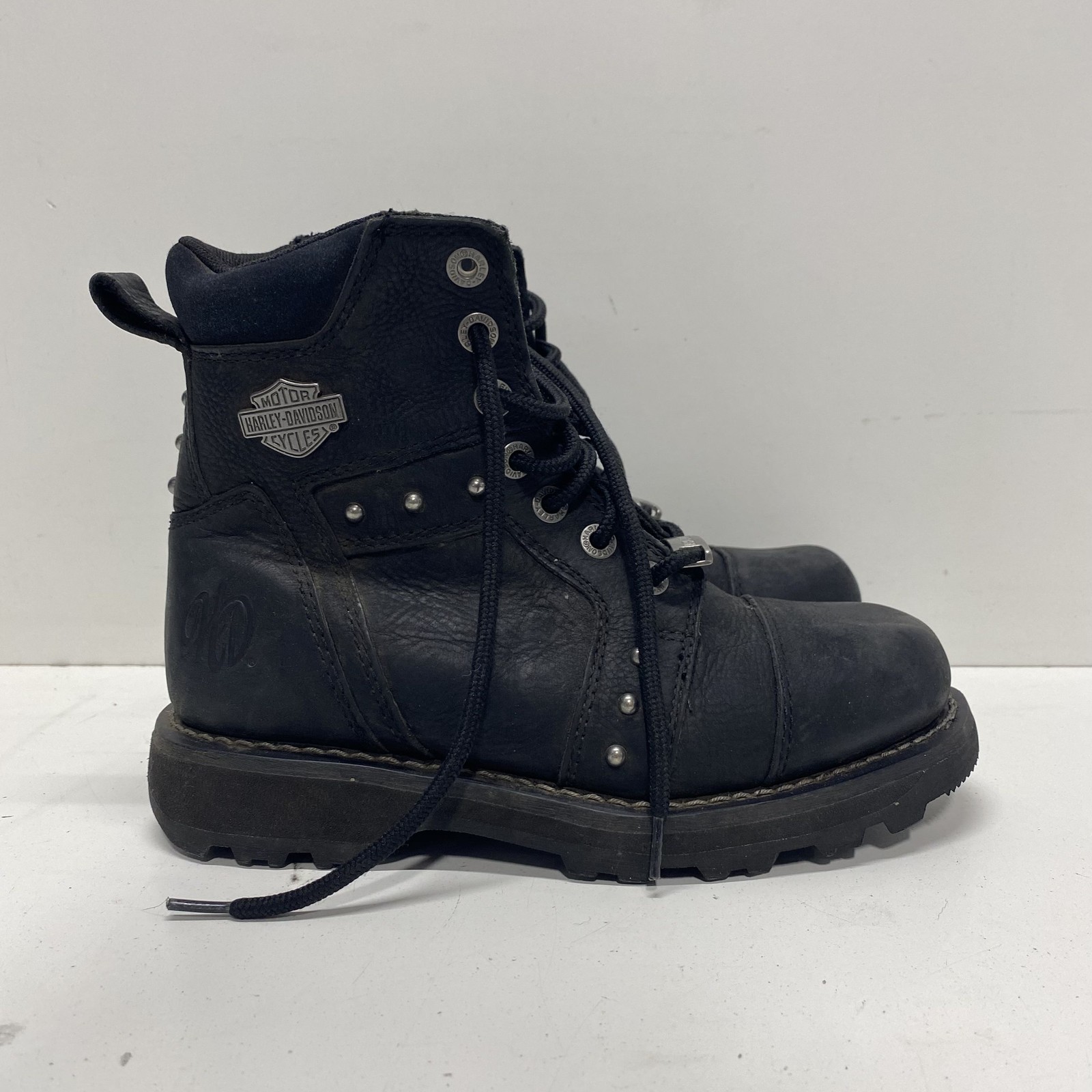 Harley-Davidson Black Solid Combat Boot Women's S… - image 3