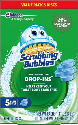 Scrubbing Bubbles Toilet Drop-Ins 5 Ct Automatic Cleaner Tablets Septic Safe