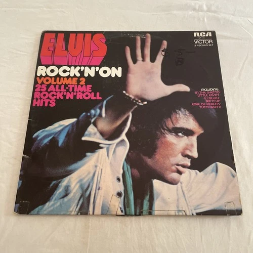 ORIGINAL VINTAGE RETRO Vinyl Record Music LP Elvis Presley Rock’n’on Double 2