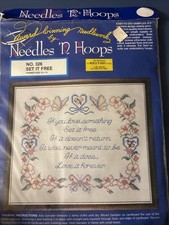Vintage Needles N Hoops Set It Free Embroidery Kit 326 NEW 12"x14" Cross Stitch