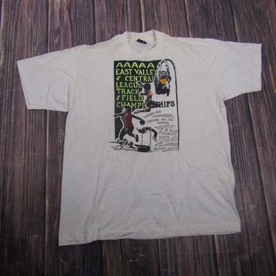 Vintage Screen Stars Best Shirt Mens XL White Track & Field Single Stitch 90s