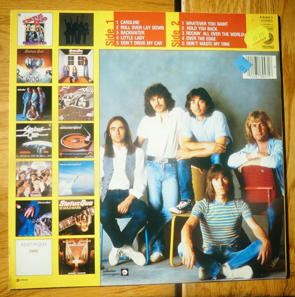 Status Quo Live At The N.E.C Vinyl 1982 Vertigo 818 947-1 Made in France - Photo 2/3
