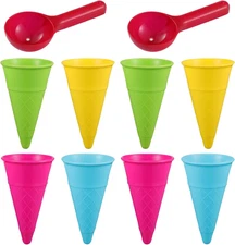2 Sets Cone Play with Sand Ice Cream Scoop Doh Pool Accessories Summer Playing w