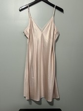 Victoria s Secret Champagne Blush Satin Slip Dress Adjustable Straps