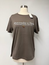 NWT ABERCROMBIE  FITCH MEN'S T SHIRT S BROWN