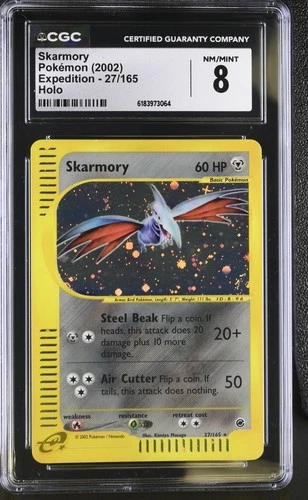 CGC 8 NM/MINT Skarmory 27/165 Expedition Holo Pokemon Card