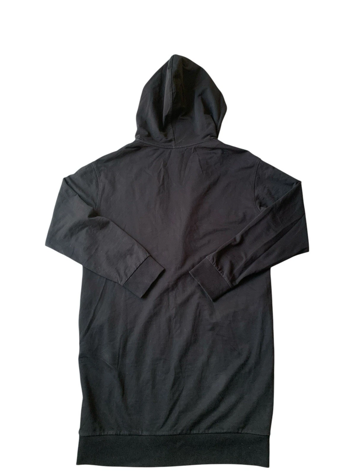 Abito Vintage Love Moschino Felpa con Cappuccio Uk8 Nero Oversize Zip Up Designer