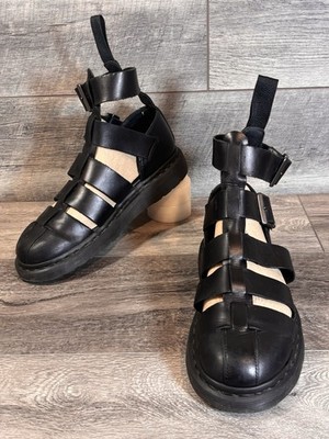 Dr. Martens ドクターマーチン　サンダル GERALDO Dr. Martens Geraldo Gladiator Sandals Unisex M7 W8 Black Leather