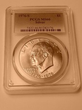 San Francisco MS 66 Graded 1976 Eisenhower Dollars (1971-1978) for
