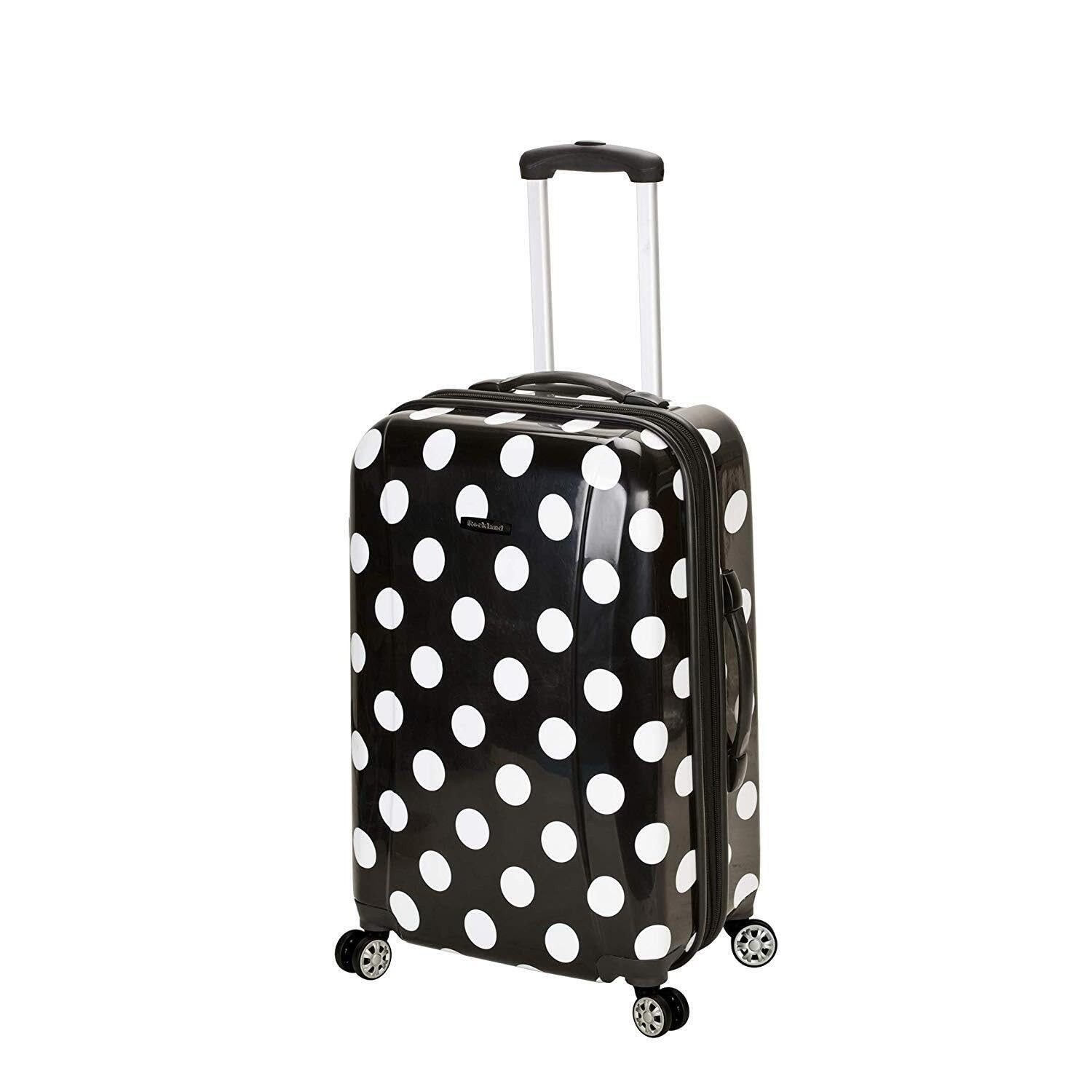 Rockland Laguna Beach Hardside Spinner Wheel Luggage, Black 