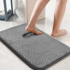 H.VERSAILTEX 1PC Memory Foam Bath Mat Ultra Non-Slip Absorbent Machine Wash-Dry