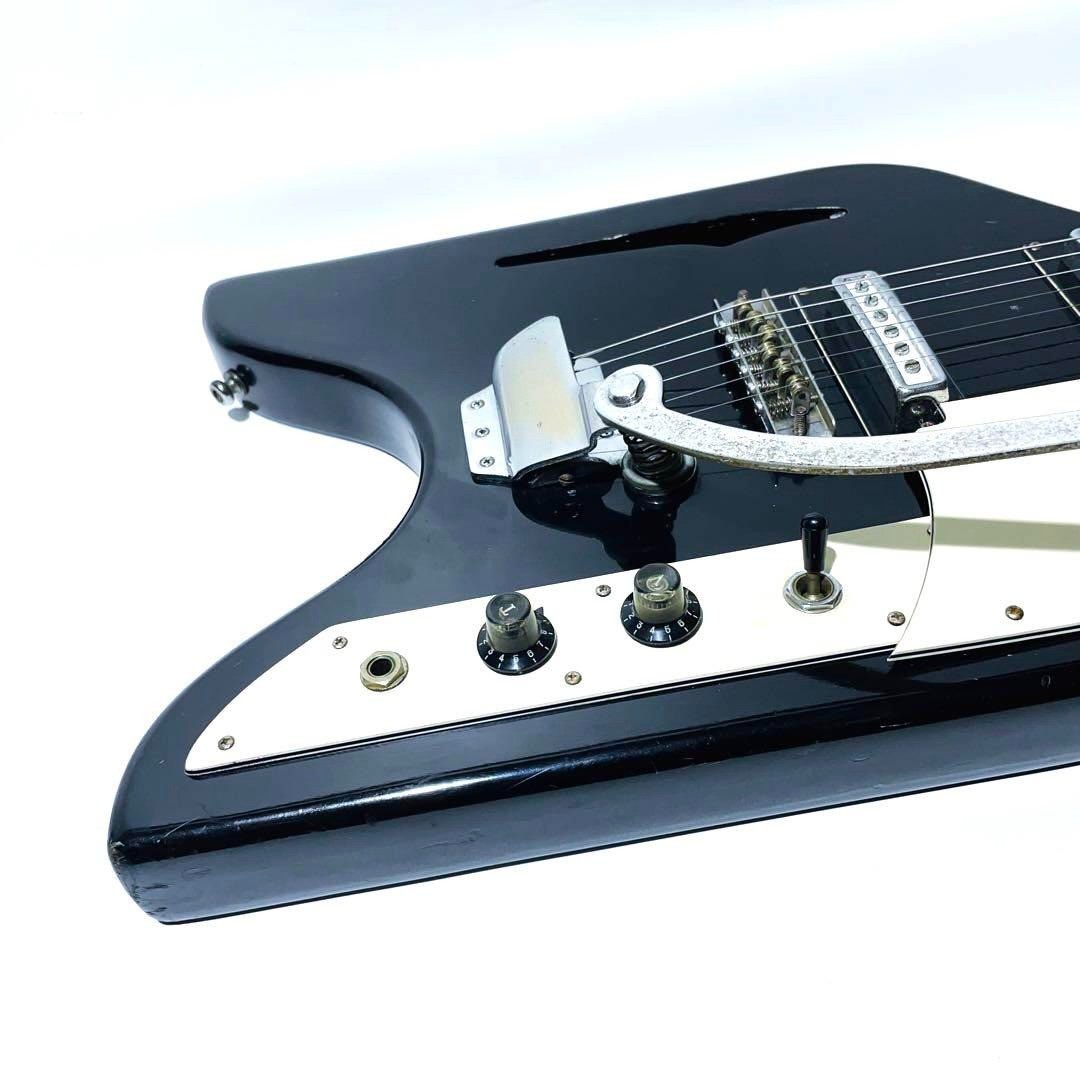 Honey Jet-68 Black Teisco Guitar Offset Exotic Shape 1968 MIJ