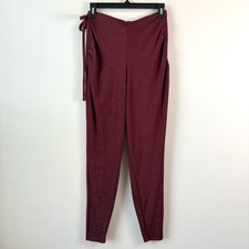 Savage X Fenty Sleep  Shine Leggings With Tie Red Sparkle 1X