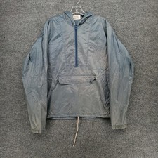 VINTAGE Izod Lacoste Jacket Mens M Medium Blue Anorak Pullover Windbreaker 80s