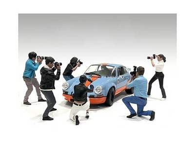 ''PHOTOGRAPHERS'' 6 PC FIGURE SET 1/18 AMERICAN DIORAMA 19301-02-03-04-05-06