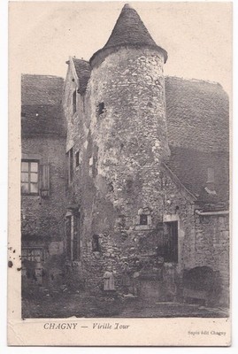 CPA 71 ca. Chalon/Saône CHAGNY Vieille Tour - Zwei kleine Mädchen - geschrieben 1908