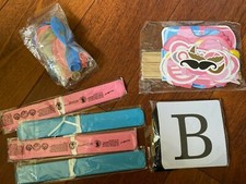 NEW GENDER REVEAL PARTY DECORATIONS balloons PHOTO PROPS signs BOY GIRL LOT